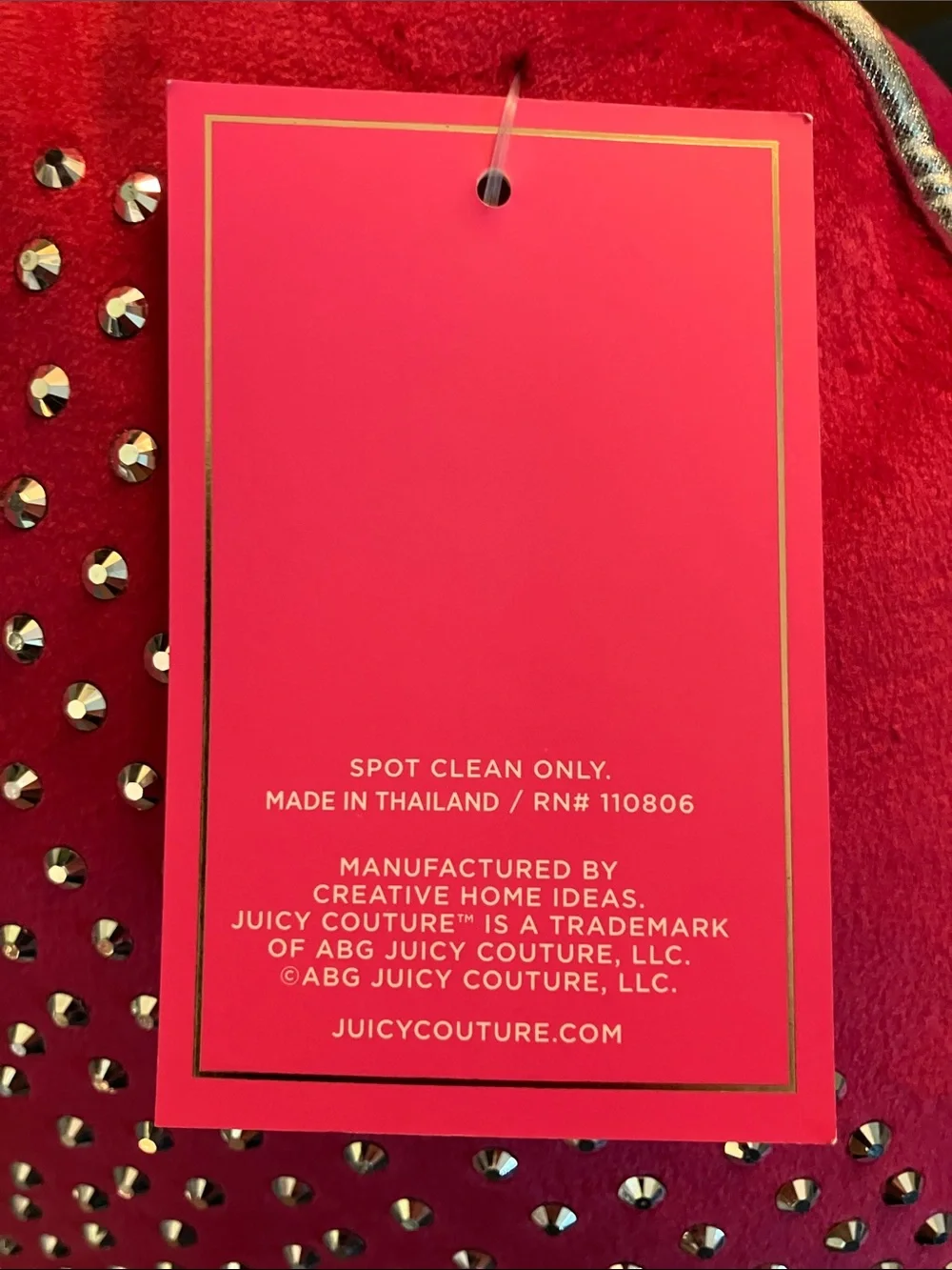 💋Juicy Couture BLING hot pink lips pillow viral kiss lips throw pillow NWT